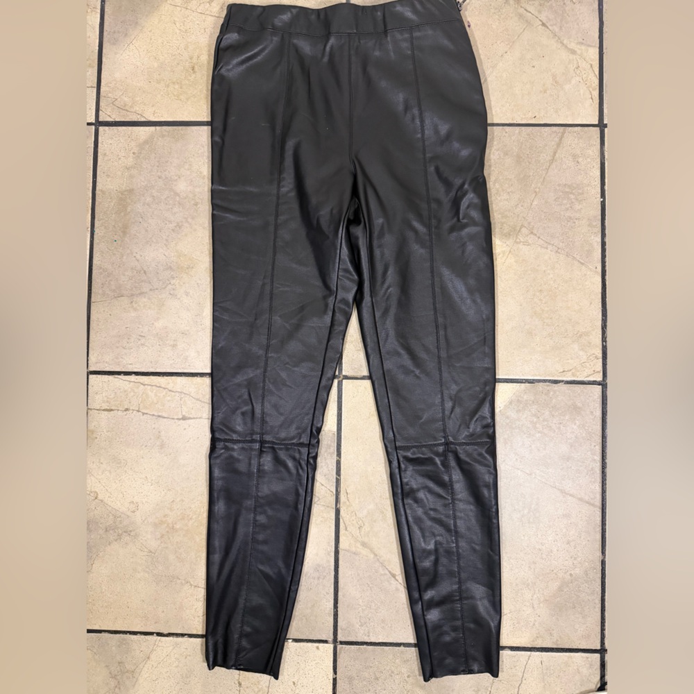 Topshop Black Faux Leather Leggings